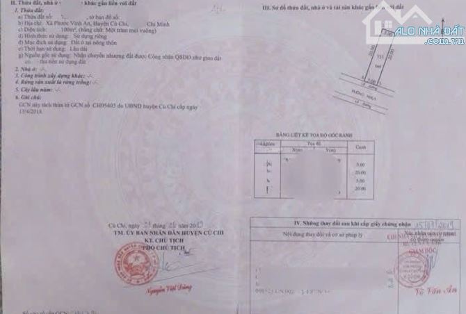 Bán Lỗ lô đất Thổ Cư, 560 triệu, Suối Lội, Phước Vĩnh An, Củ Chi, SHR - 1