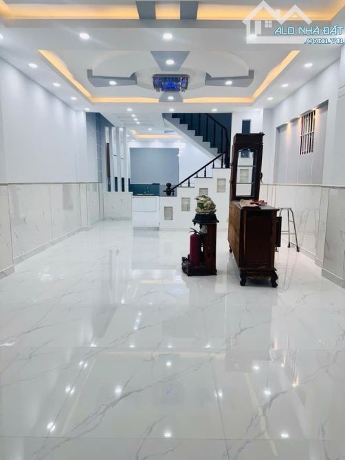 115m2(5m5x21m vuông vức) nhà 4 tầng ngay Lê Văn Thọ đường nhựa 6m 1 trục 6PN gần công viên - 2
