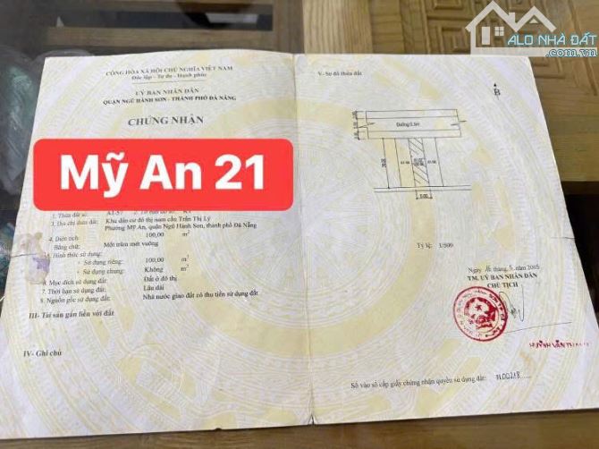 🏩 Bán nhà C4 mt Mỹ An 21, 100m2, 6.5 tỷ tl - 2