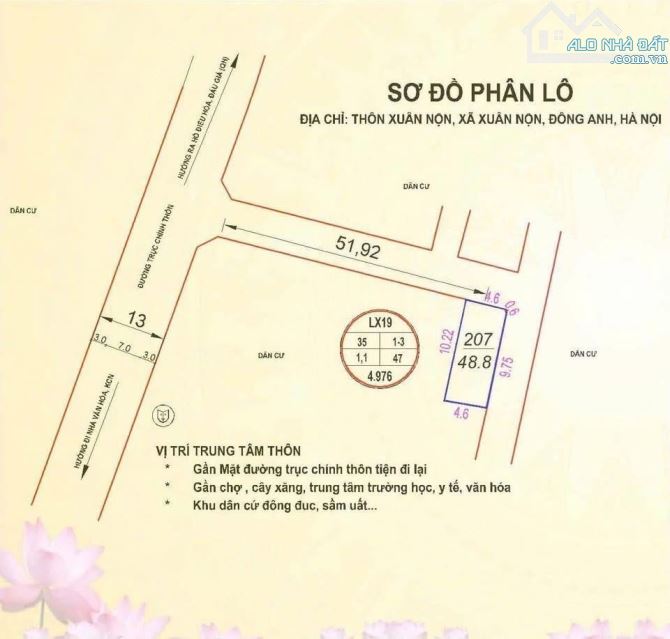 XUÂN NỘN VỊ TRÍ ĐẤT ĐẸP, LÔ GÓC 2 MẶT TIỀN, Ô TÔ VÀO ĐẤT,CÁCH BÌA LÀNG 20M - 2