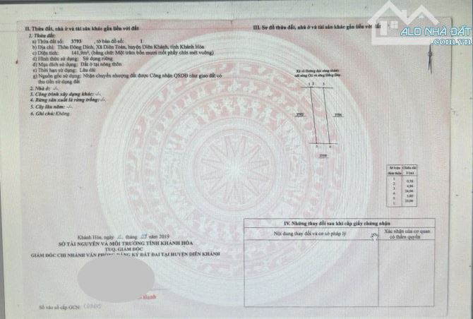 Bán lô đất mặt tiền đường Bờ Kè - Sông Cạn - Diên Toàn - sổ hồng full thổ  chỉ 17,5  triệu - 3