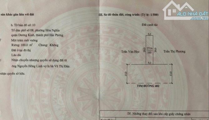 100m2 mặt đường 402 Tư Thủy 3ty080tr - 4