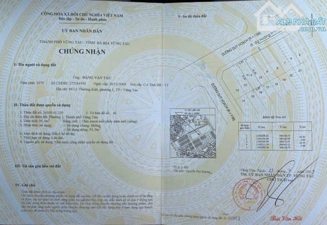 BÁN ĐẤT XÂY KHÁCH SẠN. MẶT TIỀN PHAN HUY CHÚ. P2. TP VŨNG TÀU - 4