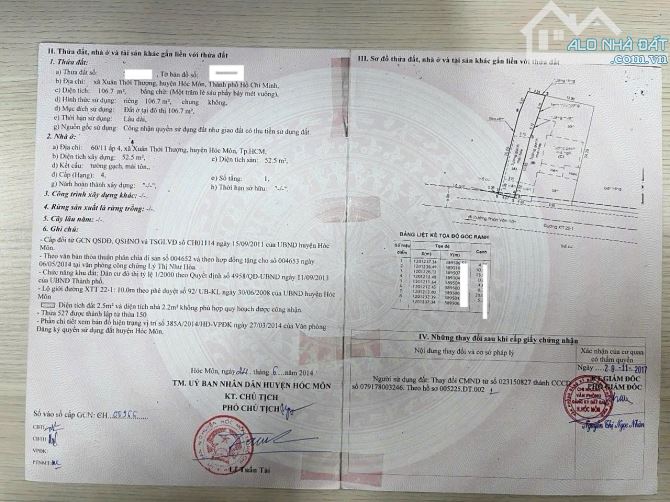BÁN NHÀ NGAY TRẦN VĂN MƯỜI, HÓC MÔN, GIÁ 860TR, SHR, DT 106M2 - 5