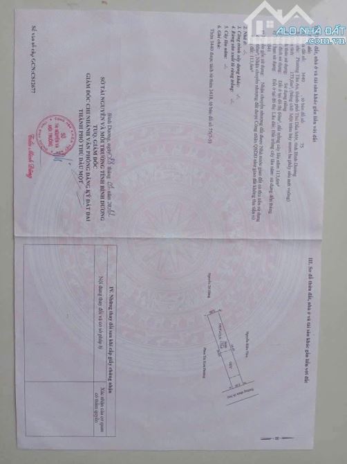 Bán đất mặt tiền đường nhựa 6m. Tân An, Tp TDM. Hẻm đối diện trường Trần Bình Trọng - 7