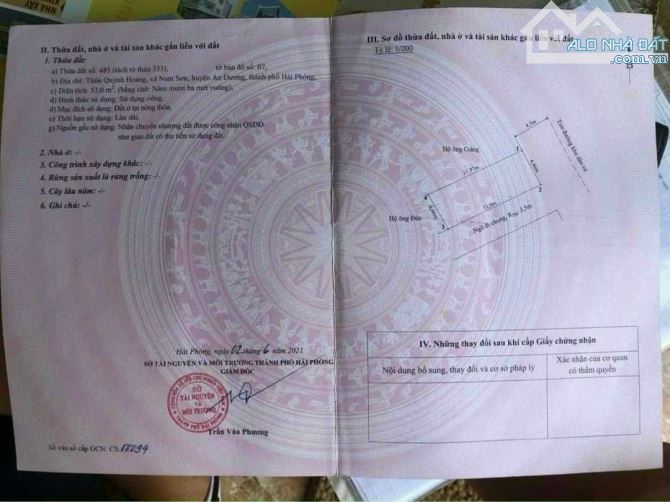 Cần bán lô đất góc 53m2 tại Quỳnh Hoàng , Nam Sơn -  mặt tiền 4,5m – Giá 2,1 tỷ