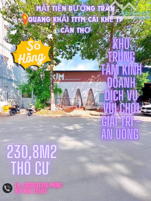 MẶT TIỀN TRẦN QUANG KHẢI ĐẤT ĐẸP THỔ CƯ