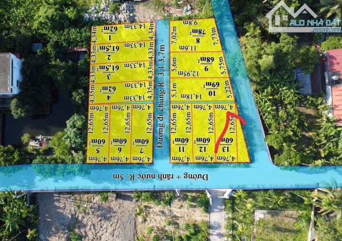 ‼️ Bán LÔ GÓC đường 4m tại phường Hoàng Lâm - Thuỷ Nguyên 👉 Giá 1,88 tỷ - 1