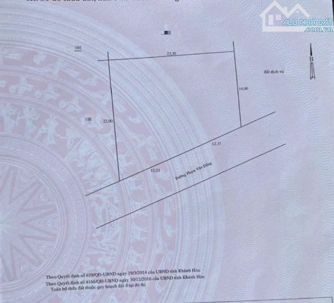 VIP:bán 5 lô đất liền kề 2 mặt tiền đg Phạm Văn Đồng và Triệu Quang Phục dt1777m view biển - 1