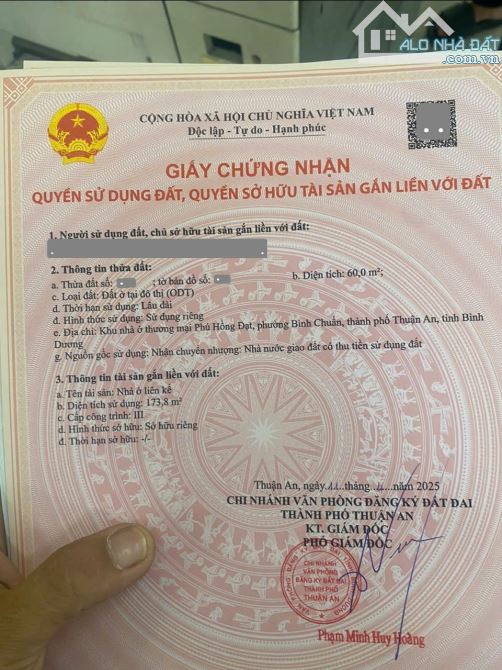 Bán căn góc mới 1T2L 4x15m hoàn công, đường D2 KDC Phú Hồng Đạt P. Bình Chuẩn, full nội th - 1