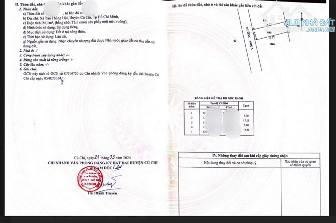 Cần bán lô đất 86m2 đường Suối Lội xã Tân Thông Hội, Củ Chi giá 1,5 tỷ - 1