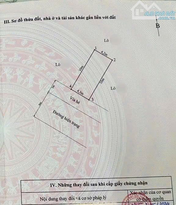 BÁN LÔ 42.4M2 TĐC 9,2HA THÀNH TÔ, HẢI AN ➖Dtmb: Ngang 4,2m đường 12m ➖Hướng nam (đông tứ t - 2