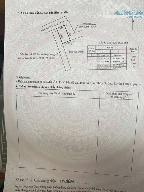Duy nhất 1 lô góc phường Thủy Đường - tp Thủy Nguyên đường trước đất 5m chỉ 1,x tỷ - 2