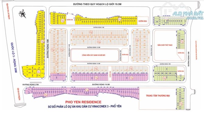 Bán đất Dự án Vinaconex 3 - Phổ Yên - Thái Nguyên - 2