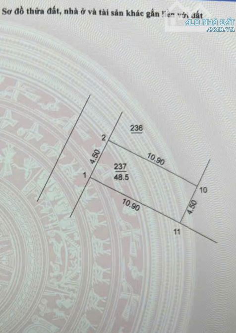 BÁN ĐẤT HIỆP THUẬN - PHÚC THỌ - HÀ NỘI - 48,5m² - 2