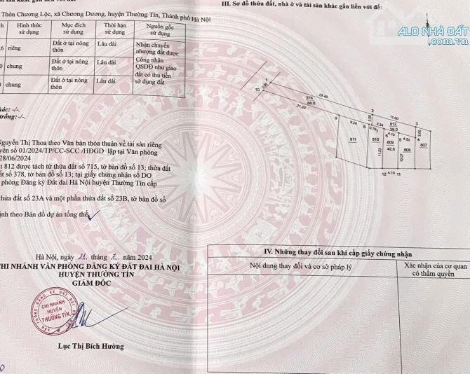 💥Chương Lộc, Chương Dương, Thường Tín  **DT: 42.6m **MT= hậu 4m1  ✅Đường 3m oto 🚘 tải đỗ - 2