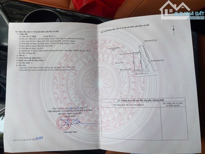 ‼️ Bán LÔ GÓC đường 4m tại phường Hoàng Lâm - Thuỷ Nguyên 👉 Giá 1,88 tỷ - 3
