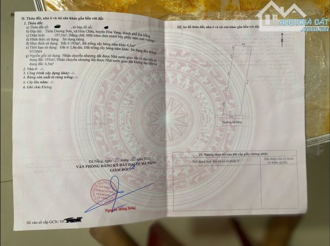 CC bán lô đất kiệt 5m - Thôn Dương Sơn, Hòa Châu ( Hòa Xuân ), Đà Nẵng - 3
