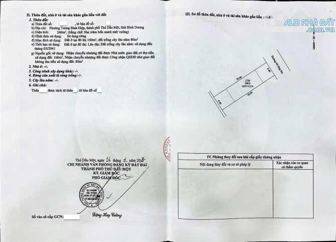 BÁN ĐẤT NỀN SỔ HỒNG RIÊNG 4X30 - 5X30 - 8X30 TP TDM - BD - 5