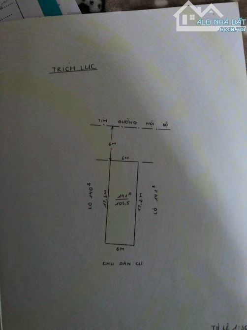 Bán lô đất khu phân lô bến thóc, An Đồng 103,5m2 mặt tiền 6m
