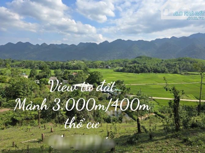 3000m Lạc Sơn,dốc nhẹ,mặt tiền dài,ô tô vào,view toàn bộ thung lũng,mát mẻ,hàng xóm xung
