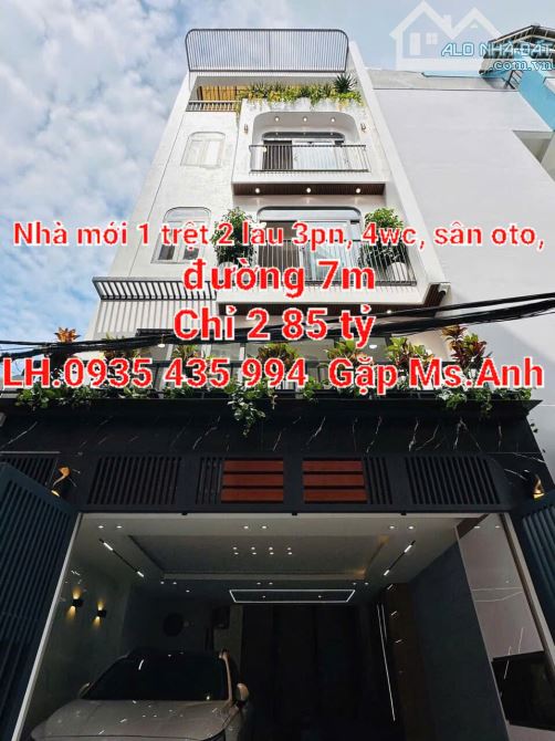 BÁN NHÀ MỚI XÂY– NHÀ 1 TRỆT 2 LẦU – THỦ DẦU MỘT   – ĐƯỜNG 7M, CÓ SÂN ĐẬU Ô TÔ