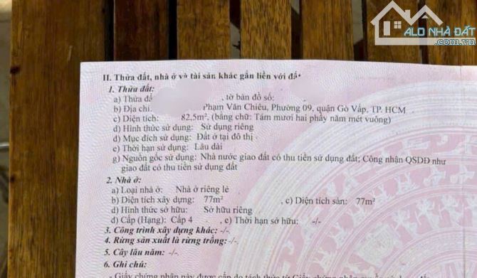 BÁN NHÀ CẤP 4, TẶNG DÃY TRỌ, 82.5m2, PHẠM VĂN CHIÊU, 7 TỶ NHỈNH