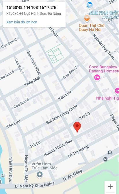 cần bán gấp - lô đất ven biển Tân Trà - Ngũ Hành Sơn, Đà Nẵng