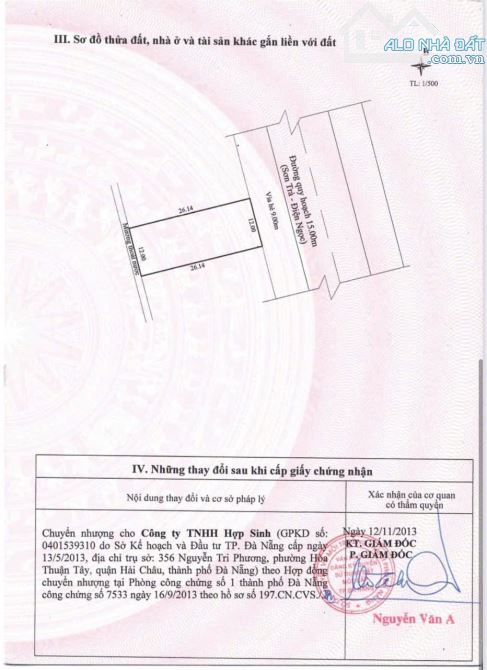 Bán Đất Mặt Tiền Chính Biển Võ Nguyên Giáp Đối Diên Lotte Mall. Ngang 12m Giá 31ty5