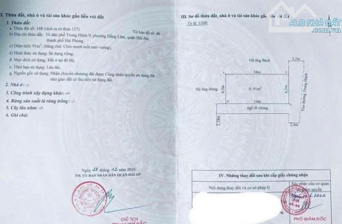 Bán lô đất mặt đường Trung Hành siêu rộng rãi vuông đét vị trí đẹp