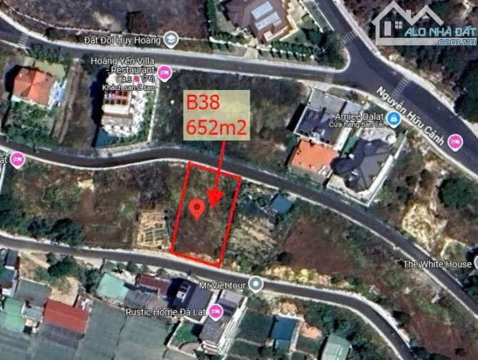 ĐẤT BIỆT THỰ 2 MẶT TIỀN ĐỒI HUY HOÀNG NGANG 20M 652M2 HƯỚNG ĐN- TB GIÁ TỐT NHẤT 27 TỶ