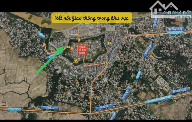 Đất đân đường nhựa Lương Thế Vinh ngay cửa Tây thị trấn Diên Khánh