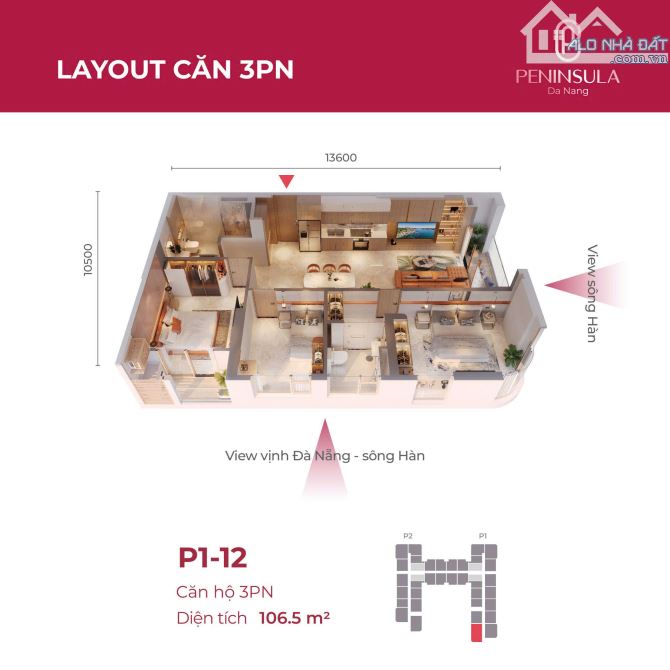 Hàng hiếm 5 căn đẹp nhất dự án Peninsula, view sông Hàn + pháo hoa, giá CĐT, sổ lâu dài - 11