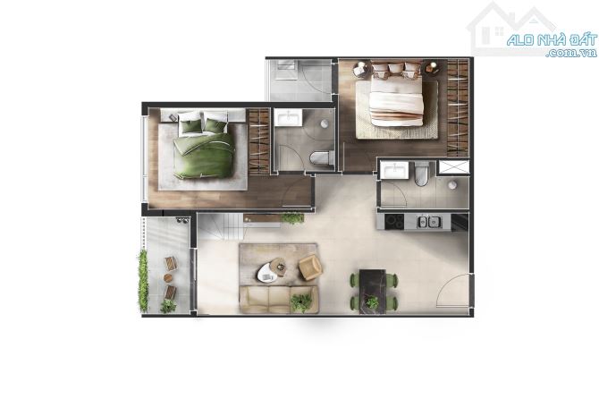 Thanh toán chỉ 250 triệu sở hữu căn hộ cao cấp full nội thất mặt tiền QL13 - 1