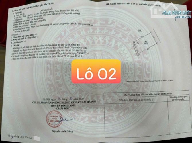 SIÊU HOT PHÂN LÔ DỤC TÚ 2-NẰM SÁT ĐƯỜNG DẪN CẦU TỨ LIÊN-GIÁ RẺ NHẤT KHU VỰC - 1