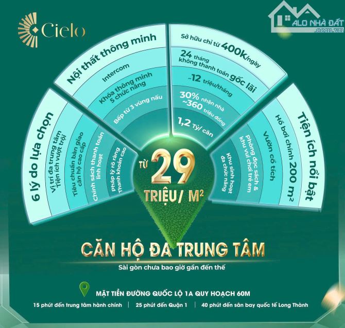 Nhận Booking 20triệu Căn Hộ Destino Centro Tháp CieLo mặt tiền QL1A, gần chợ Bình Chánh - 1