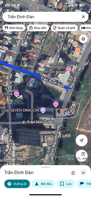Bán đất mặt tiền Trần Đình Đàn thông biển - DT 405m ngang 13.5m- GỌI ĐÀM TIẾN❌ - 1