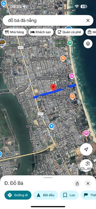 Bán đất MT đường 10m5 Đỗ Bá, dt:315m2 ngang 9met, đường thông biển Mỹ Khê - 1