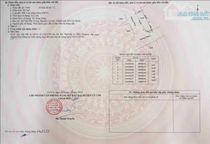 Cần bán khu đất 2 mặt tiền, 80,7m2 thổ cư, Tân Phú Trung, Củ Chi, SHR, 1 tỷ 452 - 1