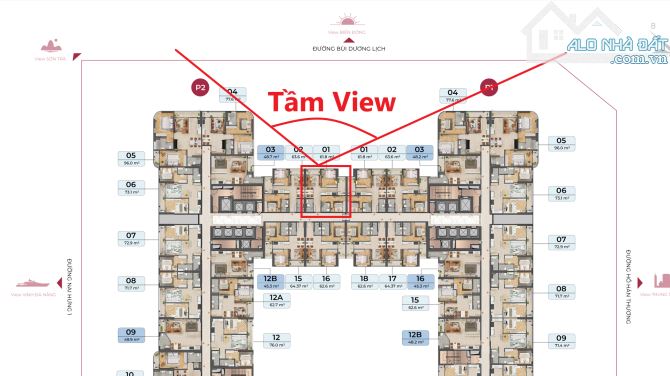 Cực hiếm, cần bán căn hộ Peninsula 2 phòng ngủ, view biển Mỹ Khê Đà Nẵng, sổ đỏ lâu dài - 1