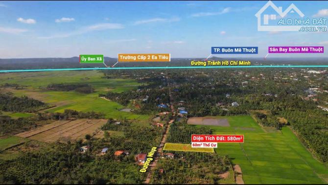Đất Ea Tiêu view cánh đồng thích hợp làm nhà vườn - 2