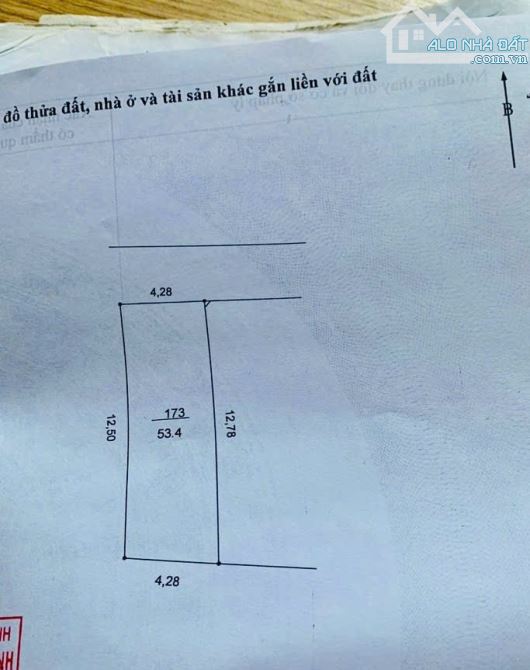 Mảnh đất đẹp còn sót lại Thuý Lĩnh-HM, 54m2 giá 6,xTỶ, Ô tô cất trong nhà - 2