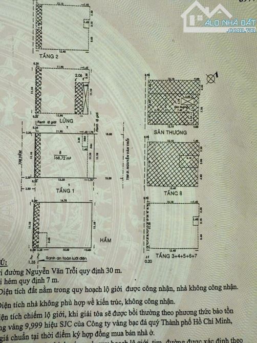Bán toà nhà 307B Nguyễn Văn Trỗi hầm 10 tầng 149tỷ DT 11x16 CN169m2 - 3
