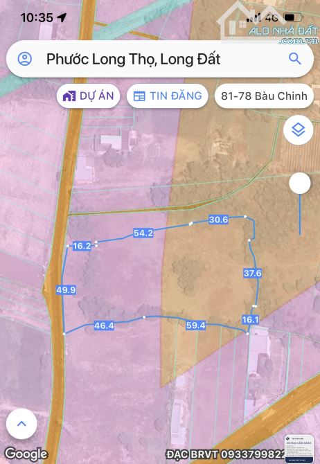 Bán đất sào thuộc Phước Long Thọ,huyện Đất Đỏ, Diện tích: 5640m2 - Giá: 12,5 tỷ - 3