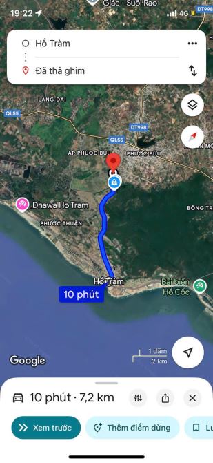 Gần biển Hồ Tràm, H. xuyên Mộc. Bà Rịa Vũng Tàu DT: 10x60, 100 Thổ Cư - Nắm Chủ-2,7 tỷ - 3