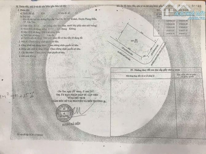 BÁN NỀN 617 M2 GÓC 02 MẶT TIỀN ĐƯỜNG LẦN LƯỢT LÀ MẶT TIỀN ĐƯỜNG NGUYỄN VĂN CỪ VÀ ĐƯỜNG SỐ - 4