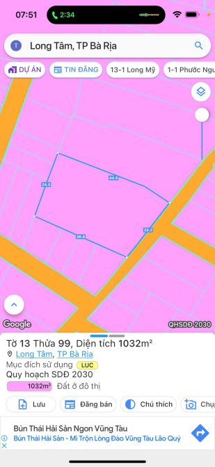 Đất sào biệt thự phường Long Tâm, TP Bà Rịa. Diện tích 1000m2 giá 7 tỷ VNĐ - 6
