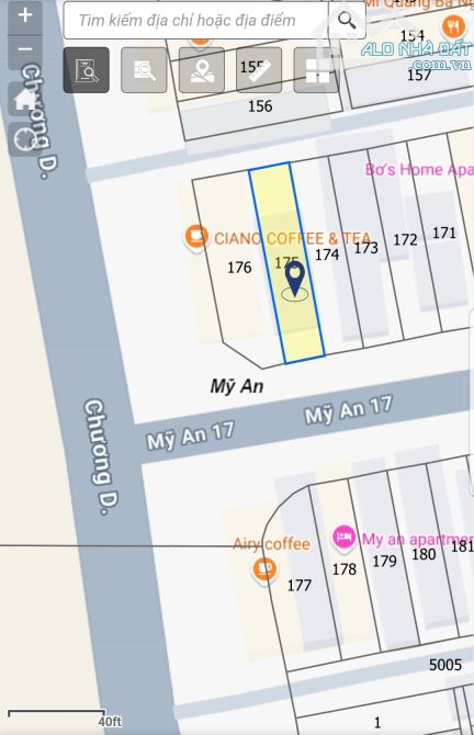 BÁN ĐẤT 2MT 242M2 ĐƯỜNG MỸ AN 17 KỀ GÓC CHƯƠNG DƯƠNG - KDC NAM CẦU TRẦN THỊ LÝ