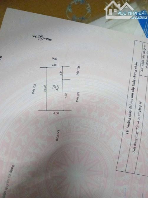 Chủ cần bán nhanh lô đất ngõ phố Nhị Châu TPHD DT: 44m2, MT: 4m vuông đét Cách chợ Nhị Châ