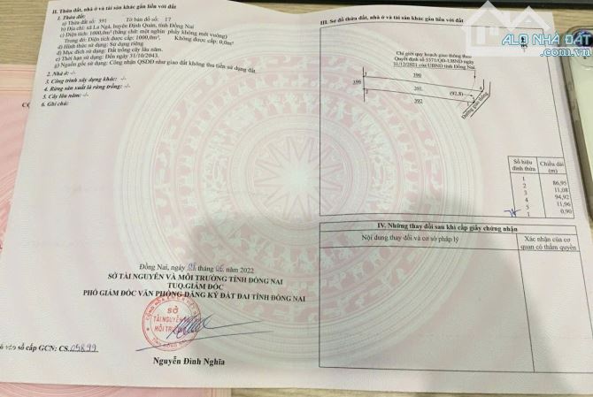 BÁN VƯỜN XOÀI NGAY KHU CÔNG NGHIỆP ĐỊNH QUÁN 1000m2(12mx86m) ĐƯỜNG BÊ TÔNG DÂN CƯ 920TRIỆU